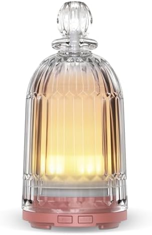 120ml Glass Essential Oil Diffuser with LED Lights for Aromatherapy and Relaxation