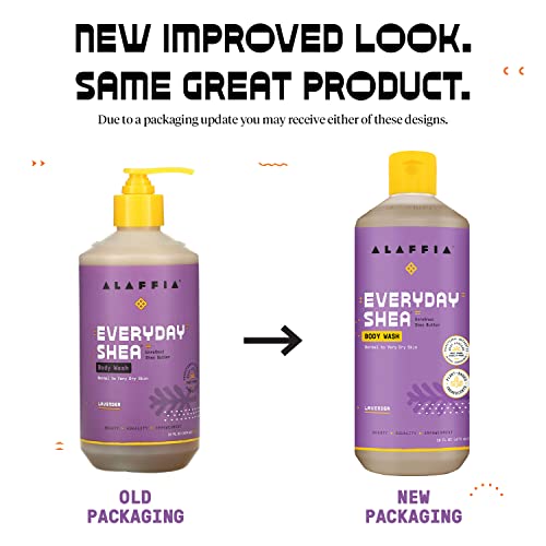 Alaffia Shea Body Wash, Lavender, 2 Pack ? 16 Fl Oz - Image 2