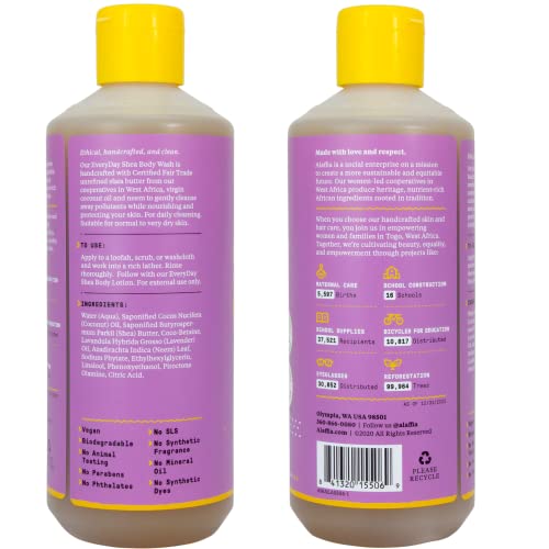 Alaffia Shea Body Wash, Lavender, 2 Pack ? 16 Fl Oz - Image 3