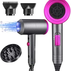 1800W Professional Ionic Hair Dryer Kit with Multiple Styling Nozzles and Diffuser