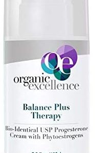 Organic Excellence Progesterone Cream with Phytoestrogens, 3.3 oz