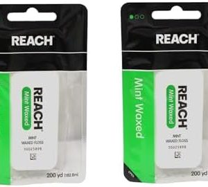 Reach Waxed Mint Dental Floss 200 Yards, 2-Pack