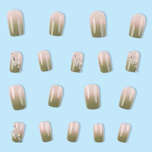 BABALAL 24Pcs Medium Press-On Nails with 3D Butterfly Design - Image 3