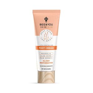BEE and YOU Natural Foot Cream for Dry Feet, 1.69 oz
