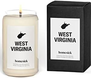 West Virginia Homesick Candle: Bourbon, Maple, Chocolate, 13.75 oz