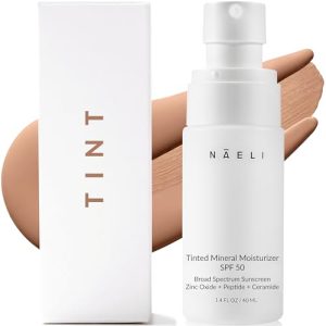 NAELI Tinted Moisturizer SPF 50, Zinc Oxide, 1.4 oz