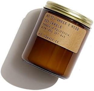 P.F. Candle Co. Amber & Moss Soy Candle, 7.2 oz