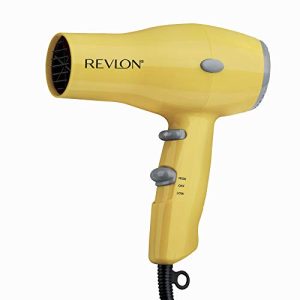 Revlon 1875W Yellow Travel Hair Dryer, Lightweight Compact Design