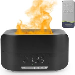 400ML Bluetooth Flame Essential Oil Diffuser, Auto Off, Black