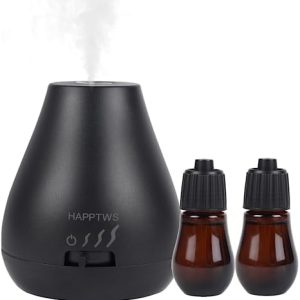 HAPPTWS Rechargeable Waterless Essential Oil Diffuser ? Black