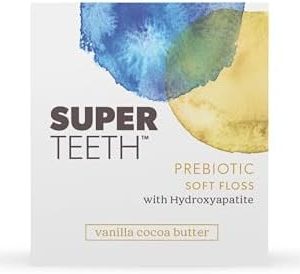 SuperTeeth Hydroxyapatite Prebiotic Floss, 30 Yards, Gentle Clean
