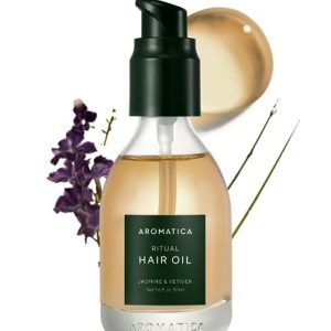 AROMATICA Jasmine & Vetiver Hair Oil 50ml ? Nourishing, Silicone-Free