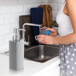 Brushed Nickel Stainless Steel Soap Dispenser, 8.5 Oz - Image 8