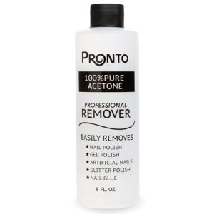 Pronto 100% Pure Acetone Nail Polish Remover 8 Fl Oz Bottle