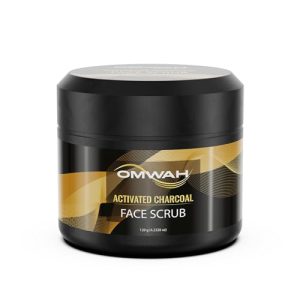 OMWAH Men?s Activated Charcoal Exfoliating Face Scrub (4.23oz)
