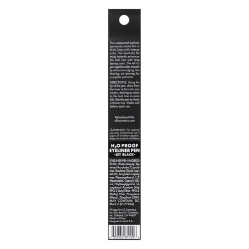 E.l.f. New Jet Black Waterproof H2O Proof Eyeliner Pen 0.02 Fl Oz - Image 2