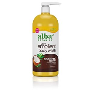 Alba Botanica Coconut Rescue Emollient Body Wash, 32 Oz
