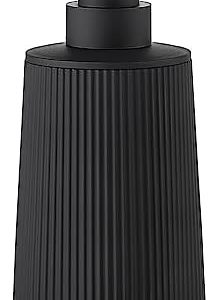 Matte Black Striped Soap Dispenser for Bathroom & Kitchen