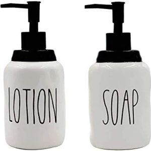 2 Pack Ceramic Lotion and Soap Dispenser Set