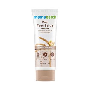 Mamaearth Rice Niacinamide Face Scrub for All Skin Types