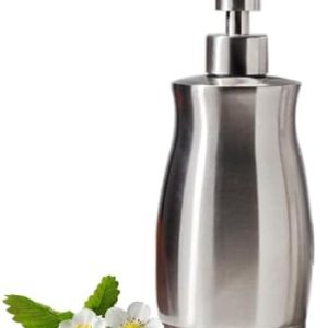 Rust-Resistant Brushed Stainless Steel Soap Dispenser (13.5 oz)