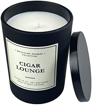Masculine Cigar Lounge Soy Candles ? Sandalwood, Vanilla, Clove