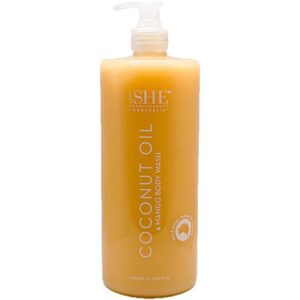 Om She Coconut Oil Mango Body Wash 33.8 oz Large Capacity