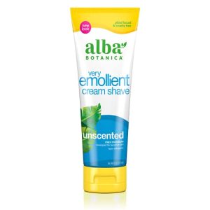 Alba Botanica Unscented Emollient Cream Shave, 8 Oz