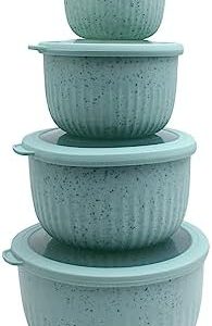 COOK WITH COLOR 8-Piece Mint Prep Bowls with Lids