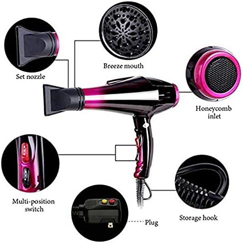 3500W Professional Hair Dryer with Nozzle and Diffuser for Fast Drying and Styling - Image 2
