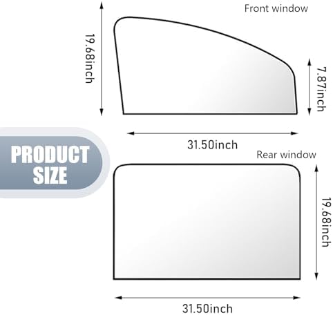 4 PCS Universal Car Side Window Sunshade Set (Silver) - Image 2