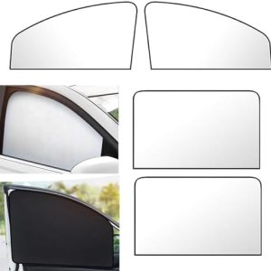 4 PCS Universal Car Side Window Sunshade Set (Silver)