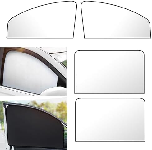 4 PCS Universal Car Side Window Sunshade Set (Silver)