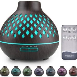 400ml Essential Oil Diffuser with Remote, Timer & LED Lights