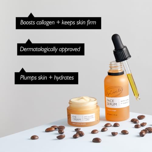 UpCircle Vegan Caffeinated Duo Set: Serum and Eye Cream for Energized Skin 100ml - Image 3