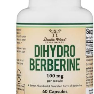 Dihydroberberine 100mg, 60 Capsules ? Vegan, Tested, Effective