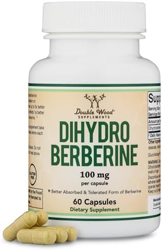 Dihydroberberine 100mg, 60 Capsules ? Vegan, Tested, Effective