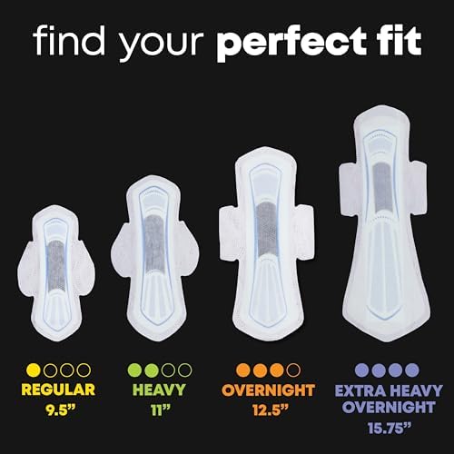 U by Kotex Balance Overnight Pads, 90 Count, Extra Heavy - Image 4