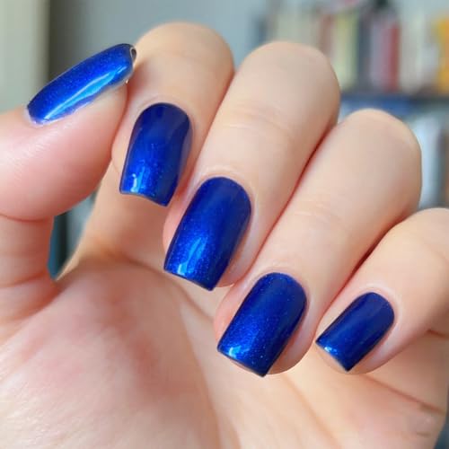 COSMOO Blue Quick Dry Nail Polish, 12ml Iridescent Varnish - Image 5