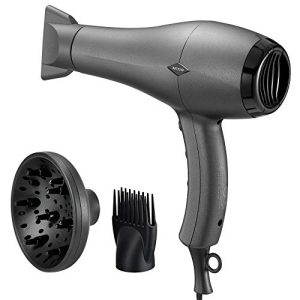 NITION 1875W Ionic Hair Dryer with Attachments, Black
