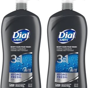 Dial Men 3-in-1 Hydro Fresh Wash, 32 fl oz (2-Pack)