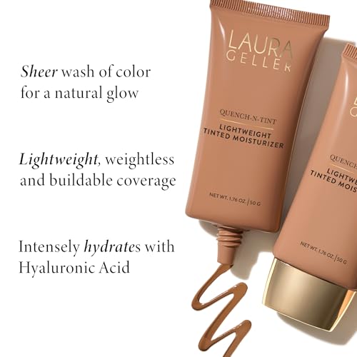 Laura Geller Quench-n-Tint Hydrating Foundation, Light, Buildable Coverage - Image 2