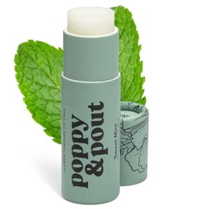 Poppy & Pout Sweet Mint Jumbo Lip Balm ? Natural, Cruelty-Free