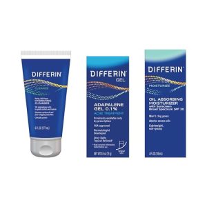 Differin Acne Treatment Kit: 3-Step Regimen with SPF