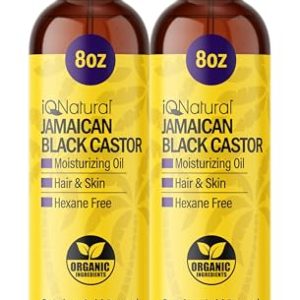 IQ Natural Jamaican Black Castor Oil, 8oz Twin Pack