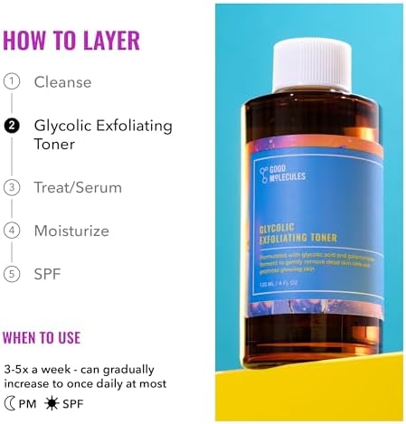 Glycolic Exfoliating Toner with Hyaluronic Acid & Aloe - Image 6