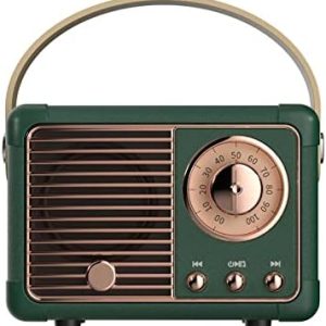 Dosmix Mini Retro Bluetooth Speaker for iPhone/Android (Green)