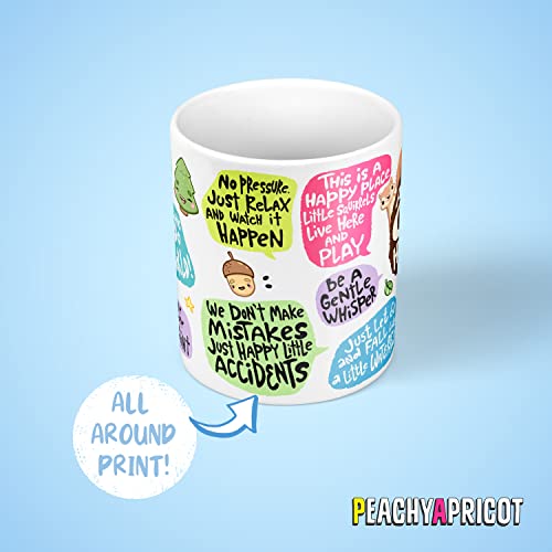 Bob Ross 11oz Coffee Mug with Quotes - Image 2