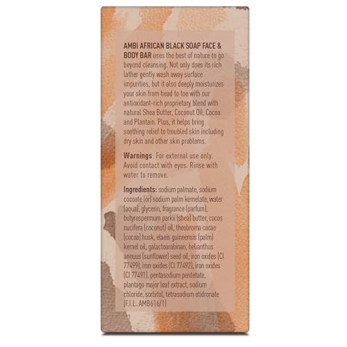 Ambi African Black Soap Bar, Cleans & Nourishes, 5.3 oz - Image 7