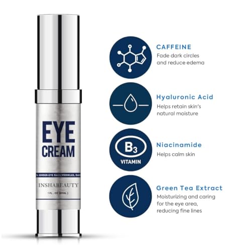 Revitalizing Eye Cream: Hyaluronic Acid, Caffeine, Green Tea 1 oz - Image 2